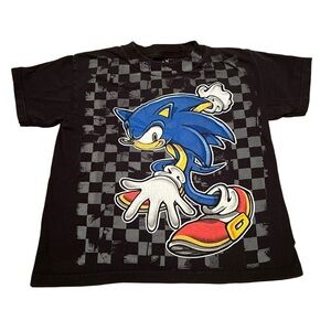 Sonic the Hedgehog Black Kids T-Shirt Size Small